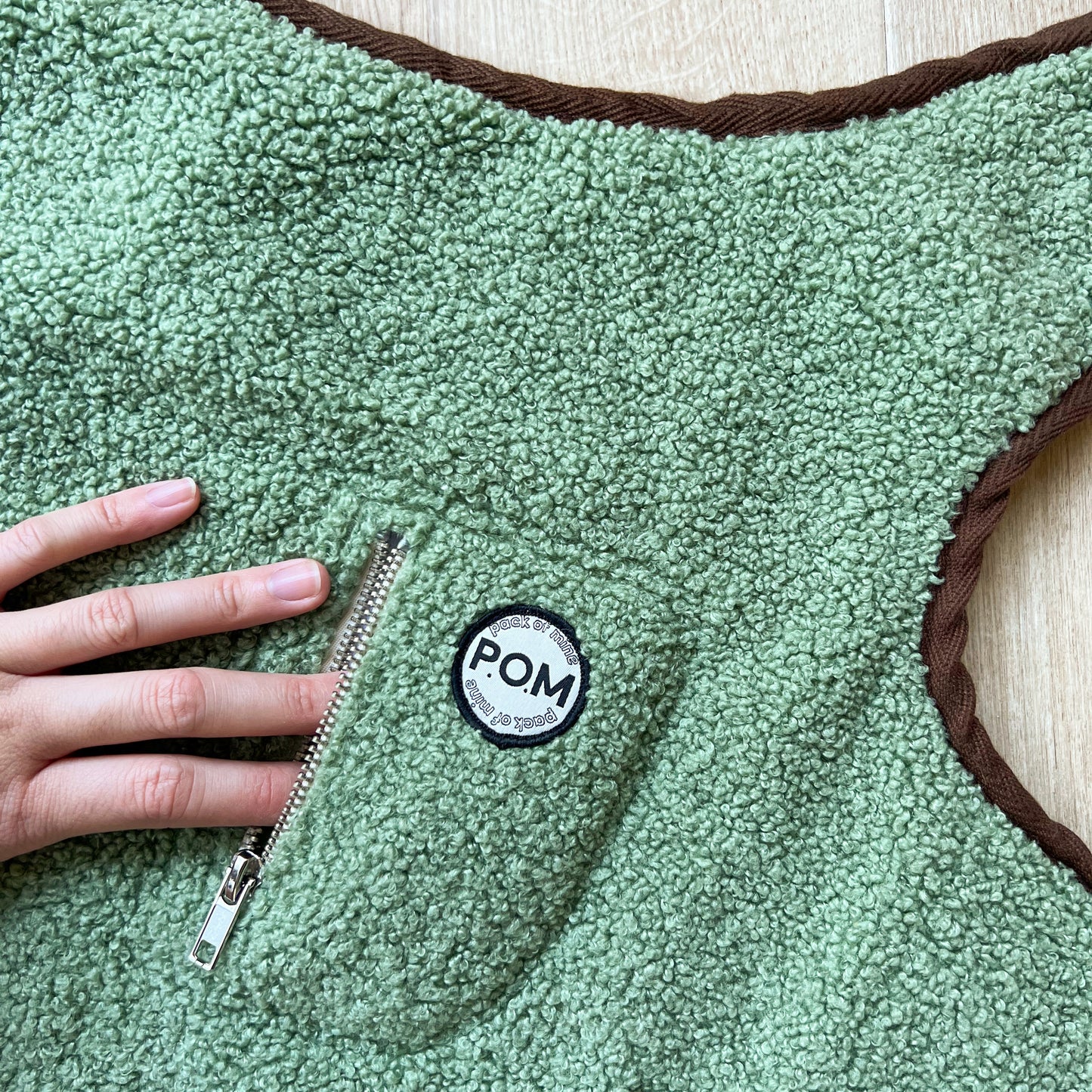 P.O.M Teddy Coat - Sage Green