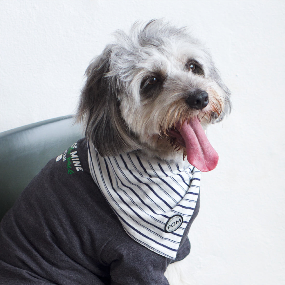 Bandana - Stripe/Charcoal Marle