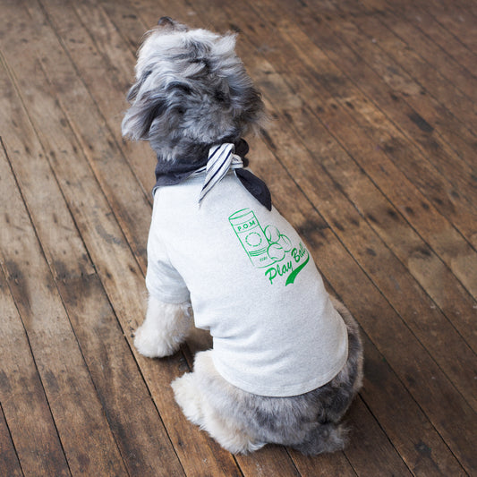 Gathered Front Tee - Play Ball Grey Marle