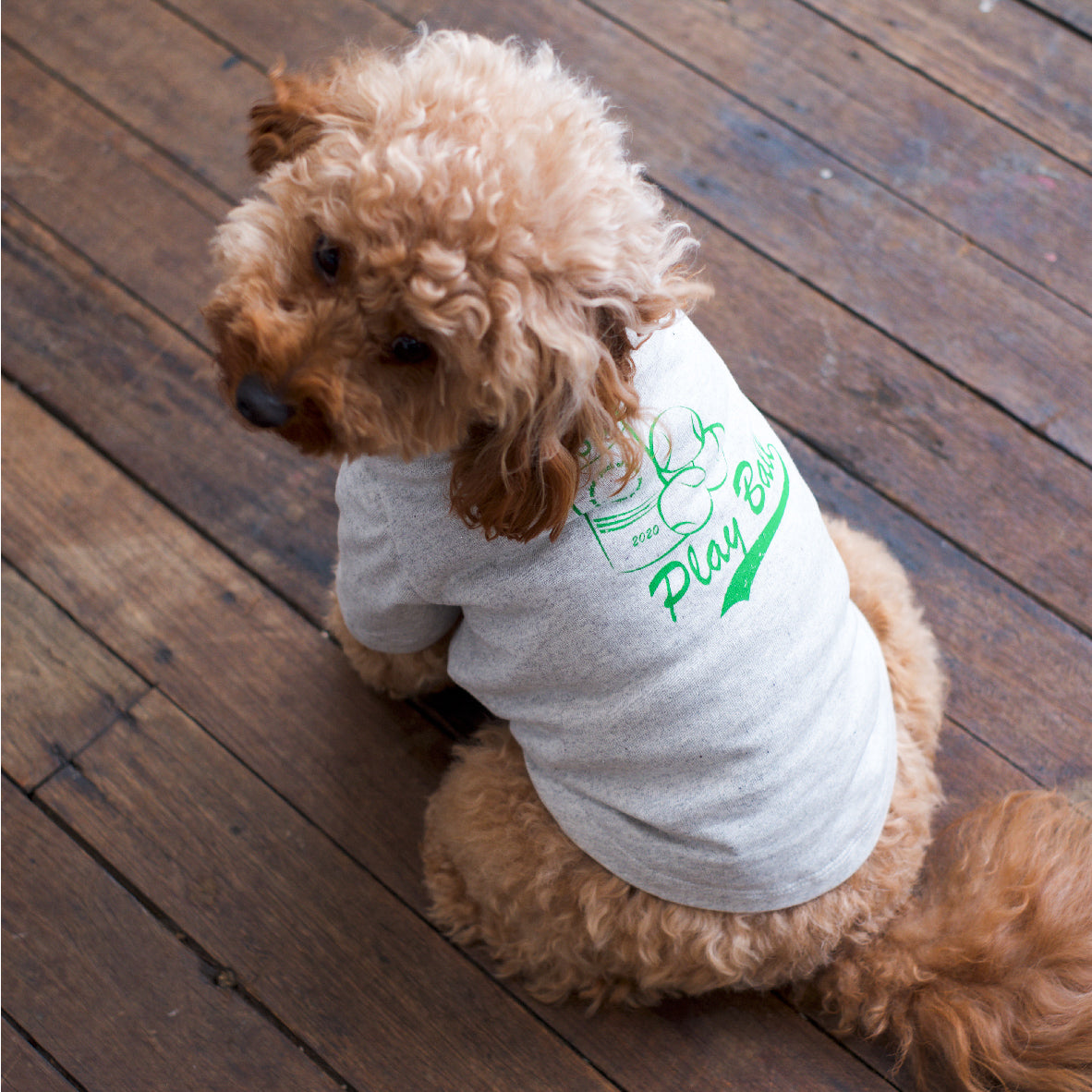 Gathered Front Tee - Play Ball Grey Marle