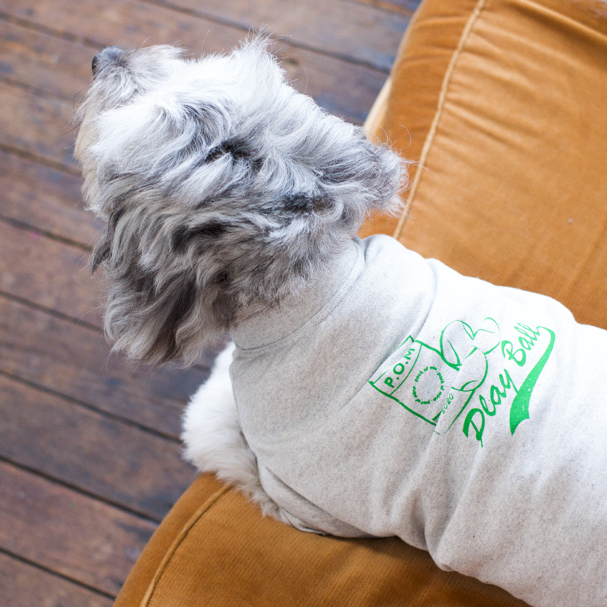 Gathered Front Tee - Play Ball Grey Marle
