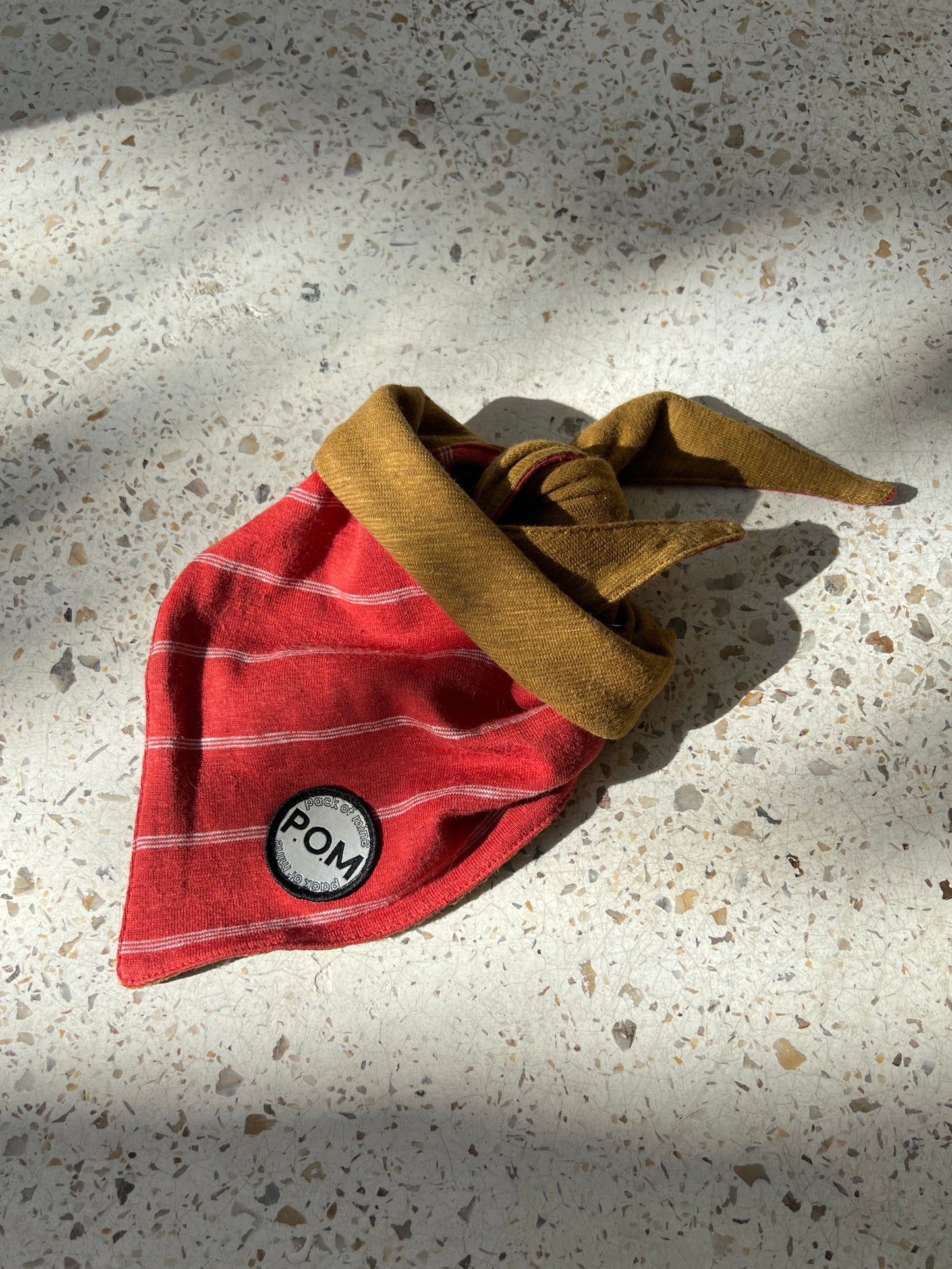 Bandana - Red Stripe/Camel